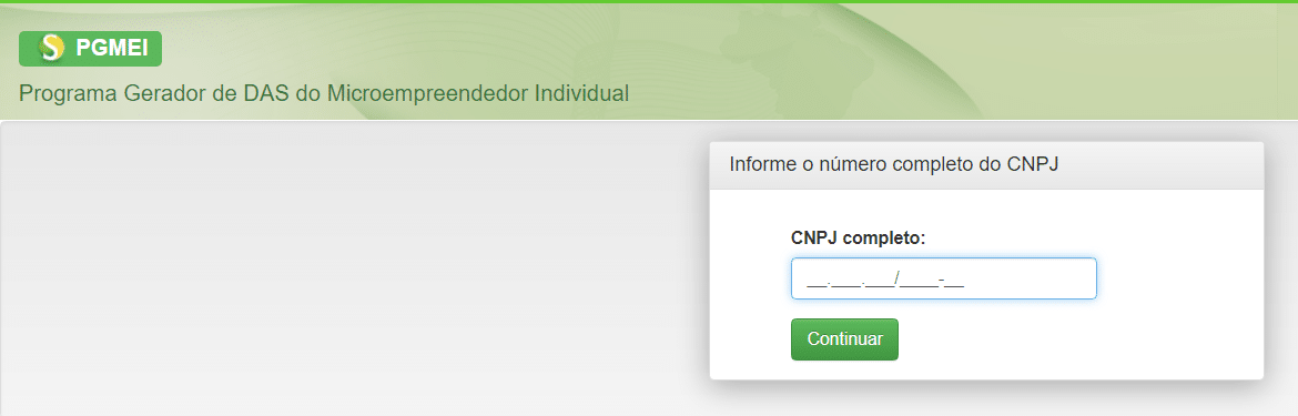 Gerador DAS MEI – acesse aqui – CNPJ Microempreendedor Individual