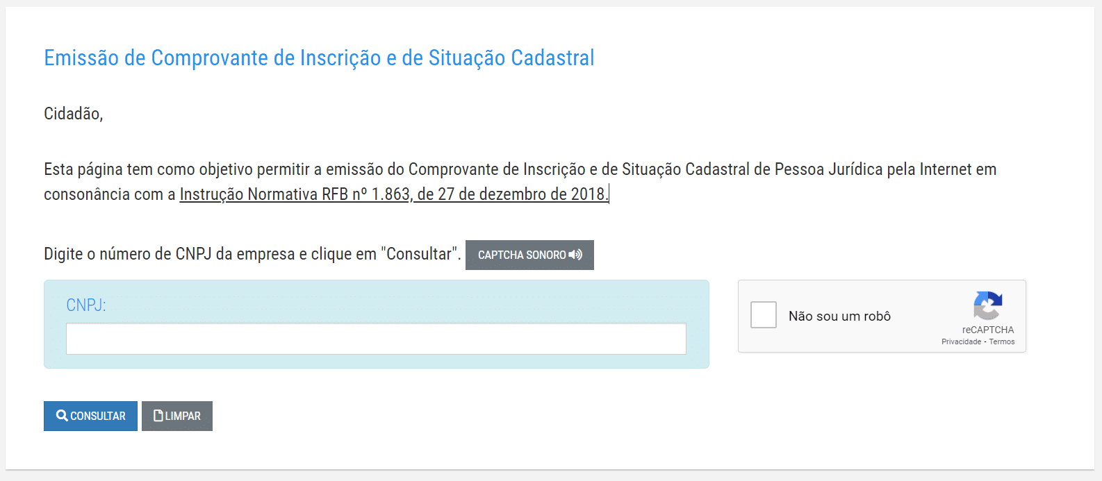 como saber se um CNPJ está ativo 1