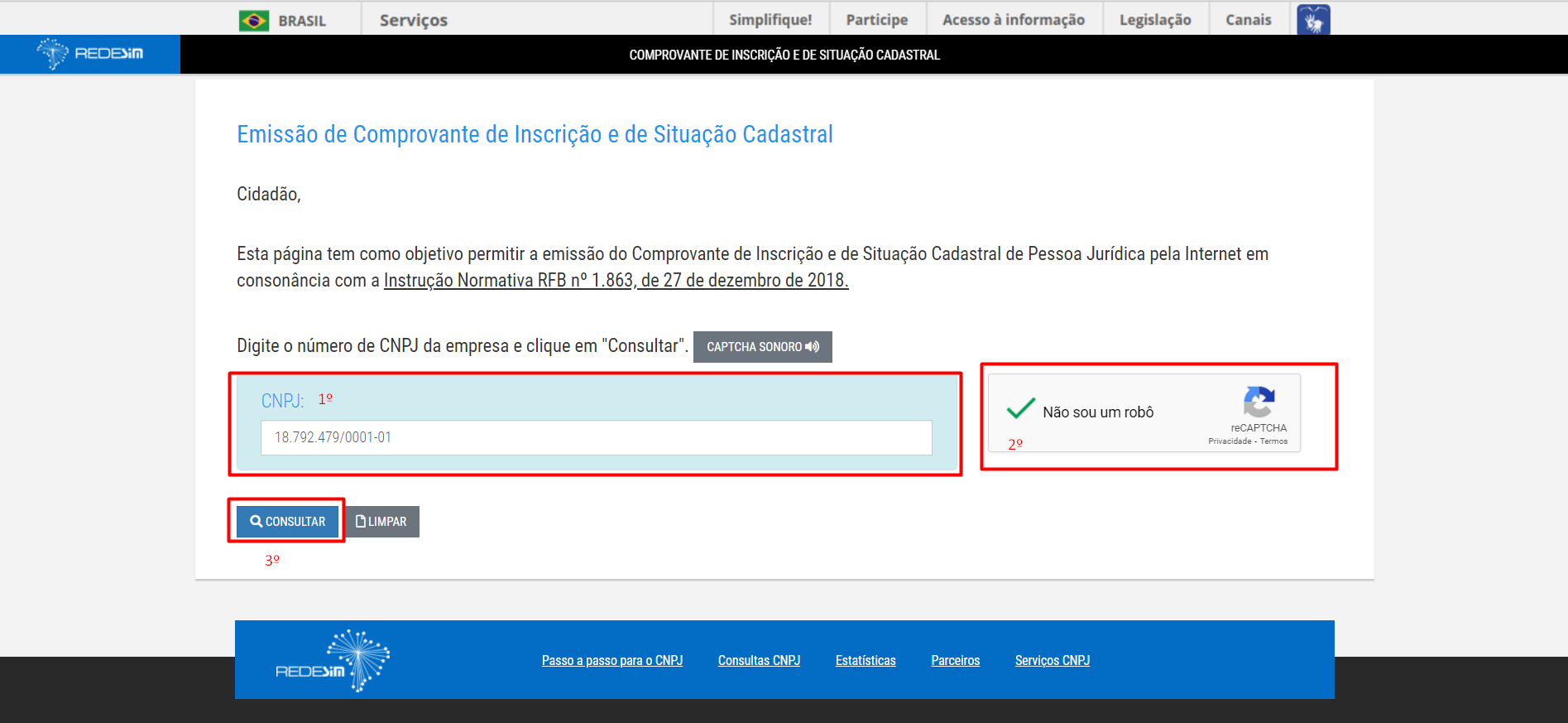 Como emitir cartão de CNPJ do MEI pelo site da Receita Federal