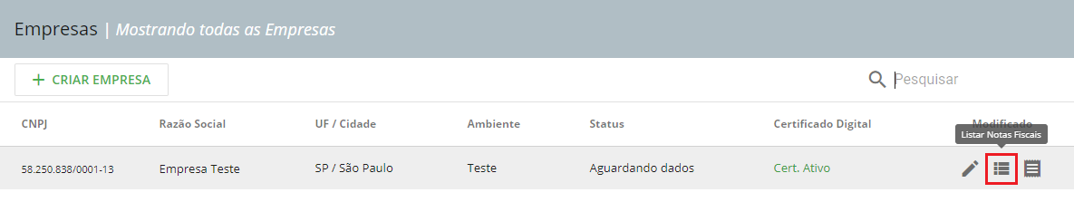 nota fiscal na plataforma
